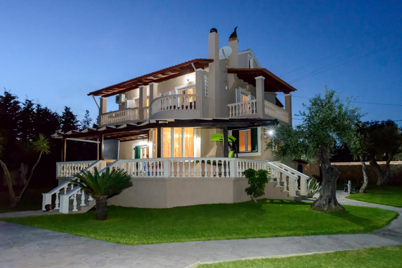 Halikounas Villa Maxim With Private Pool & Tennis Court מראה חיצוני תמונה