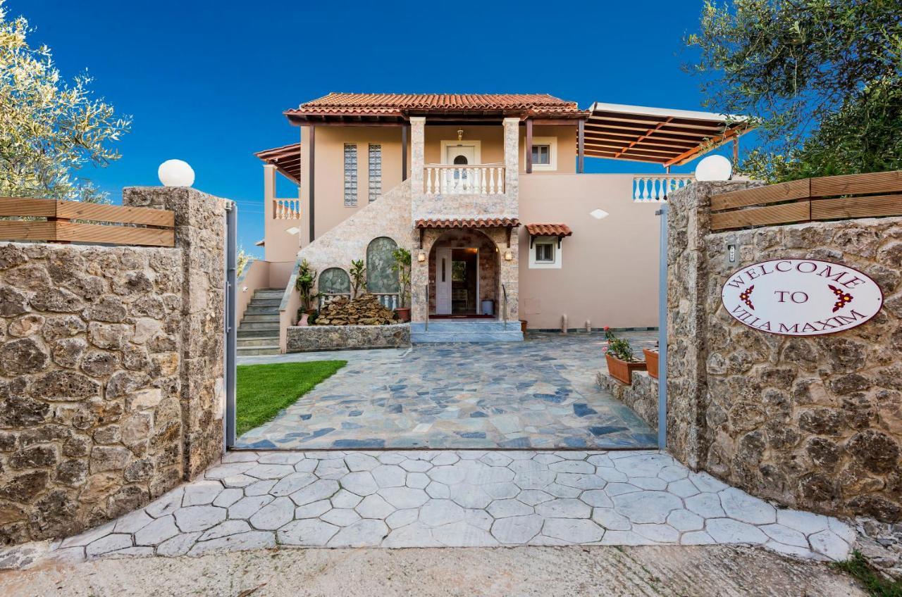Halikounas Villa Maxim With Private Pool & Tennis Court מראה חיצוני תמונה