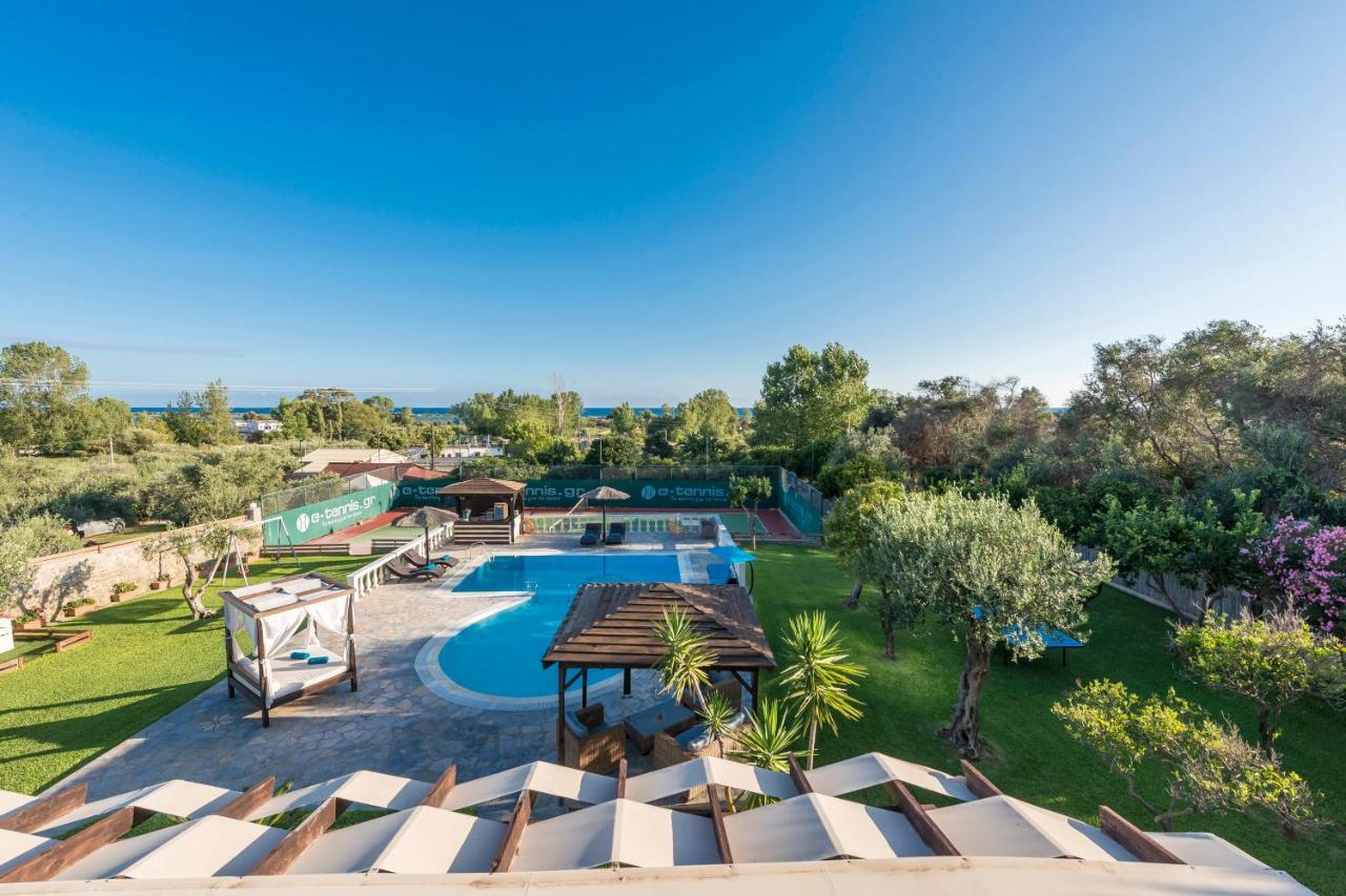 Halikounas Villa Maxim With Private Pool & Tennis Court מראה חיצוני תמונה