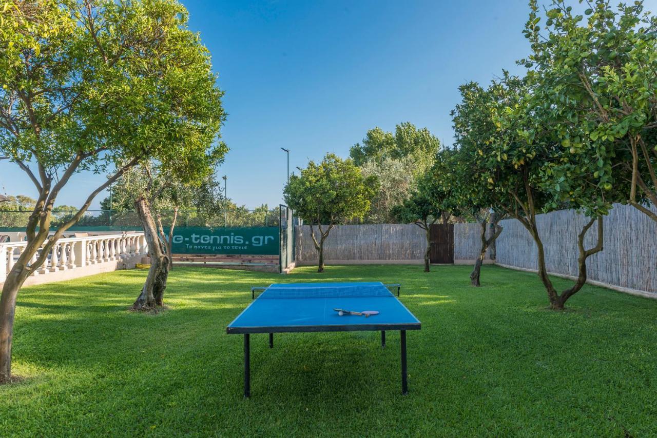 Halikounas Villa Maxim With Private Pool & Tennis Court מראה חיצוני תמונה