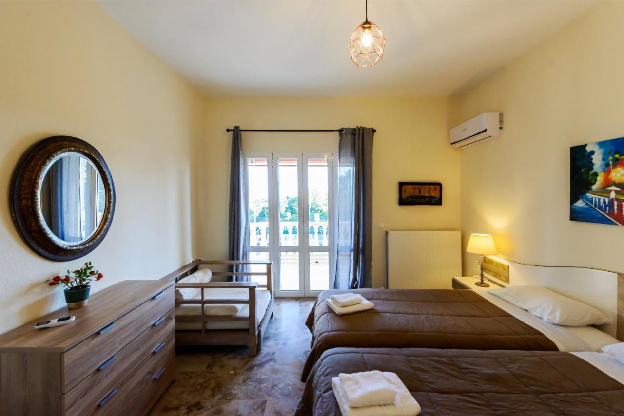 Halikounas Villa Maxim With Private Pool & Tennis Court מראה חיצוני תמונה