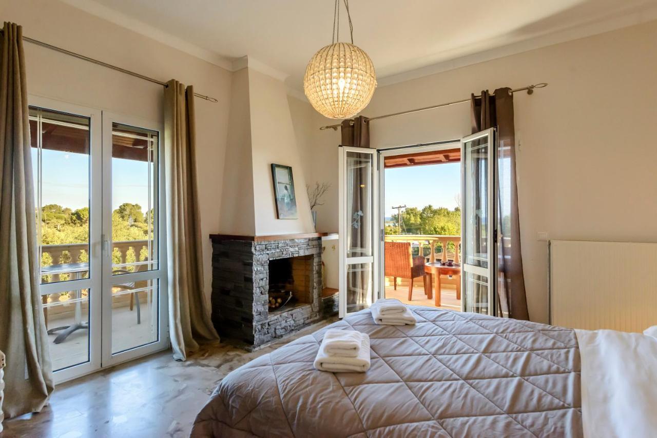 Halikounas Villa Maxim With Private Pool & Tennis Court מראה חיצוני תמונה