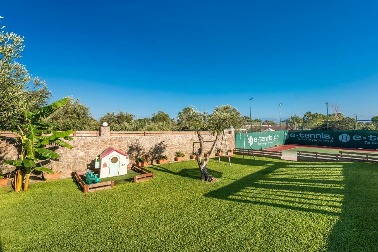 Halikounas Villa Maxim With Private Pool & Tennis Court מראה חיצוני תמונה