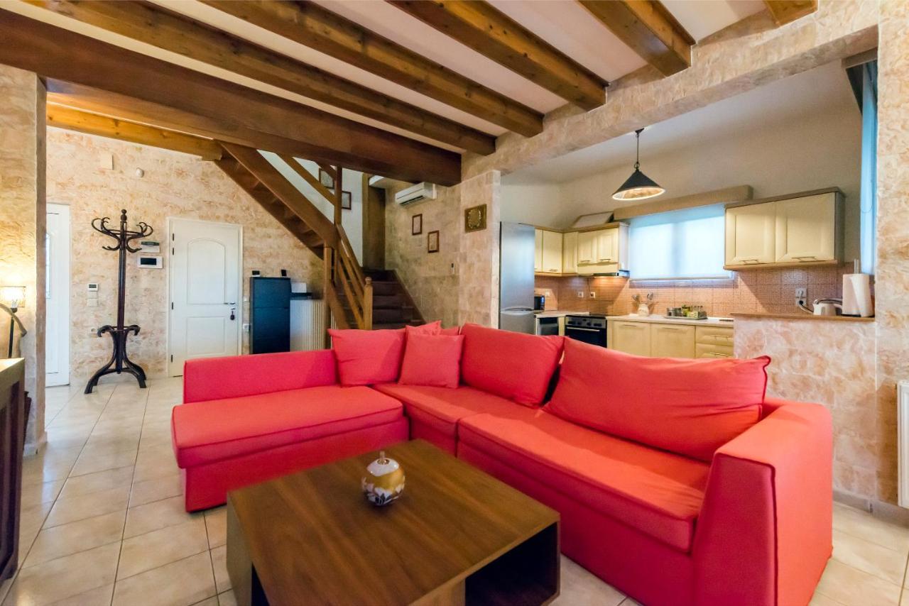 Halikounas Villa Maxim With Private Pool & Tennis Court מראה חיצוני תמונה
