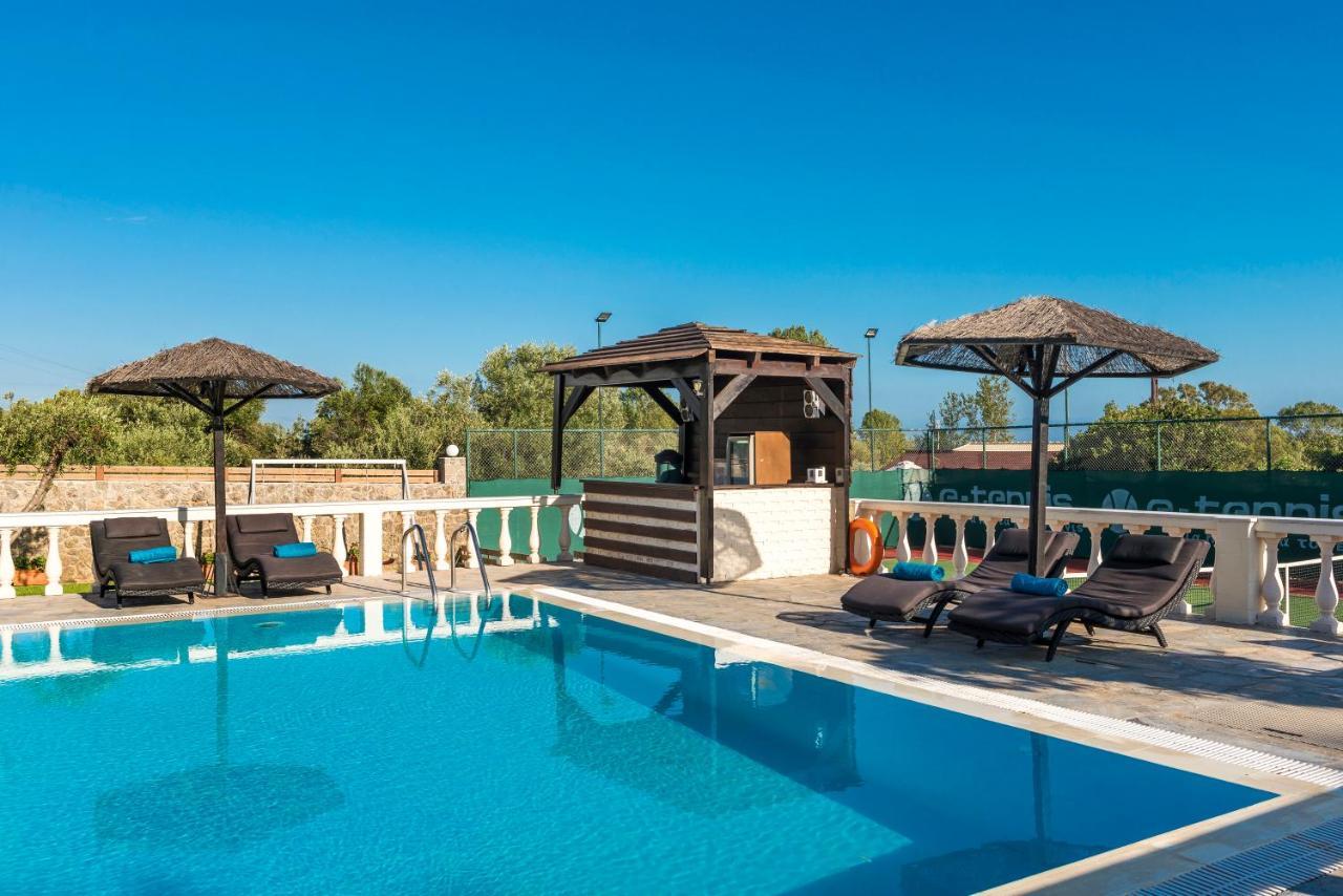 Halikounas Villa Maxim With Private Pool & Tennis Court מראה חיצוני תמונה